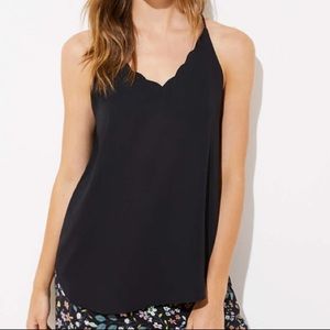 Loft Black Scalloped Cami